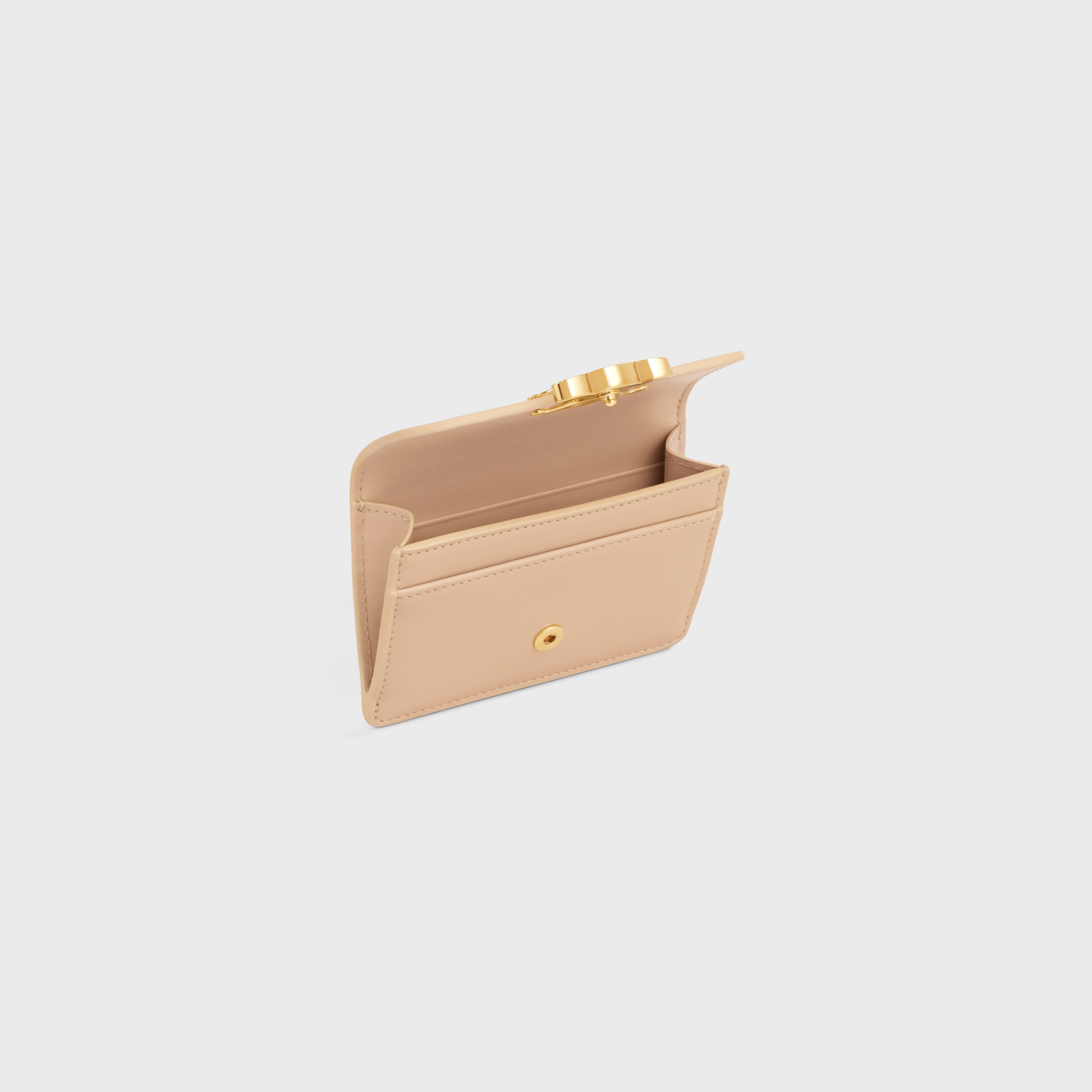 CARD HOLDER WITH FLAP TRIOMPHE in Shiny calfskin - 4