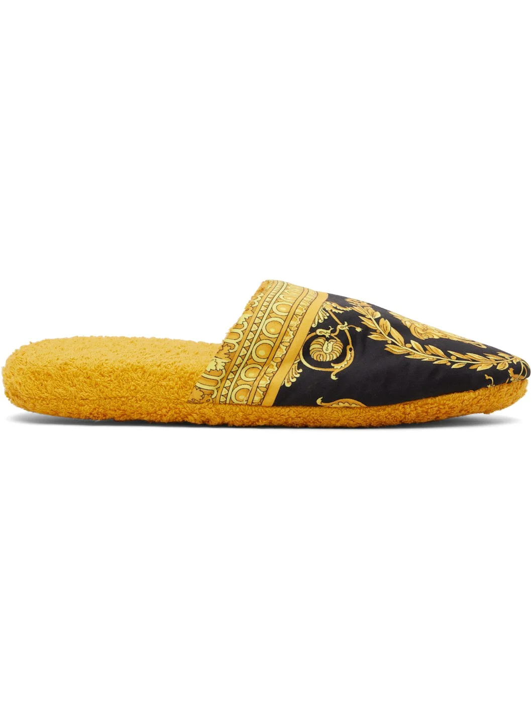 Gold & Black 'I Heart Baroque' Slippers - 1