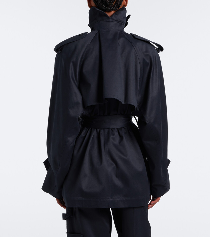Cropped cotton trench coat 5