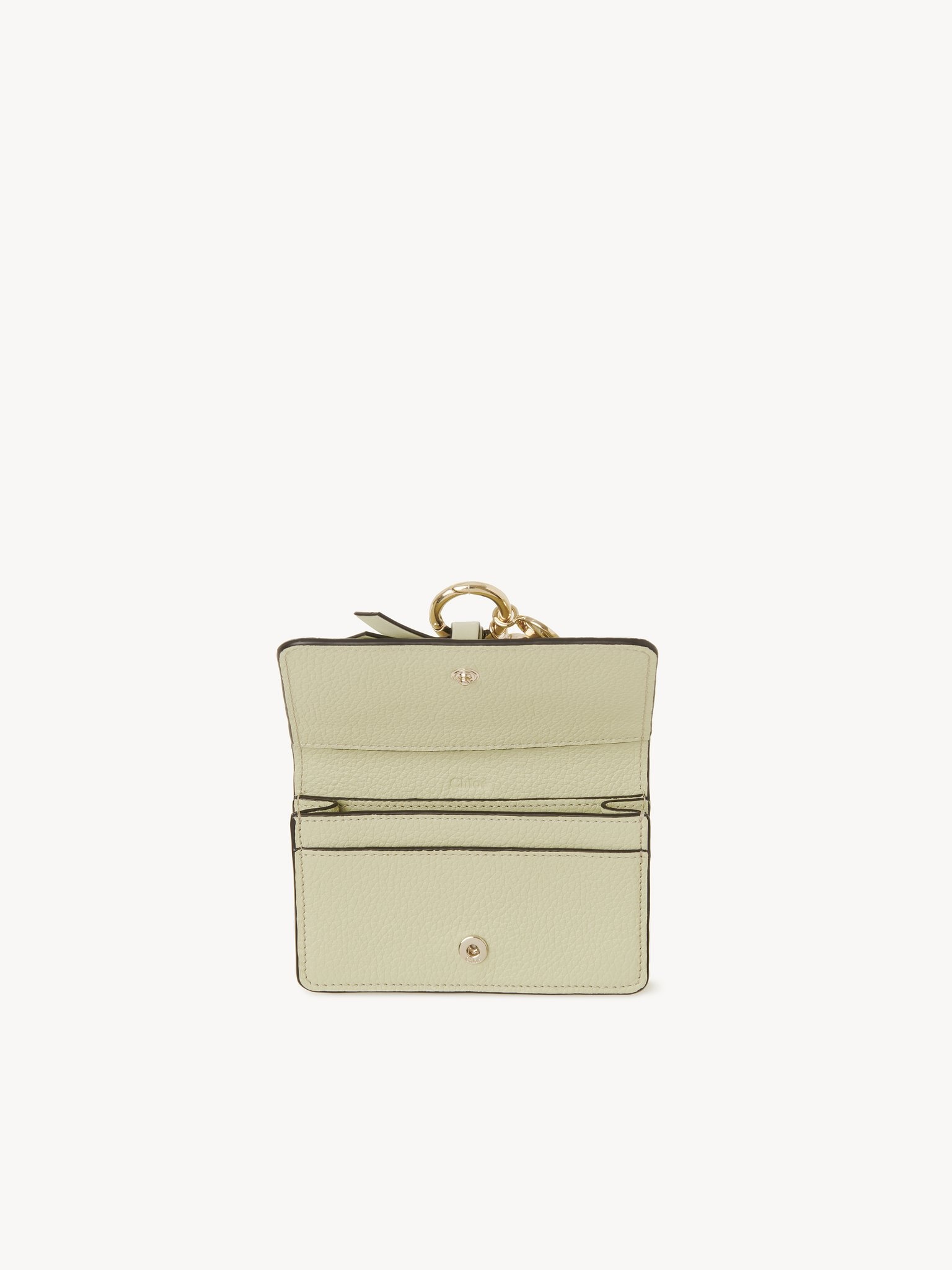 ALPHABET CARD HOLDER IN GRAINED & SHINY LEATHER - 3