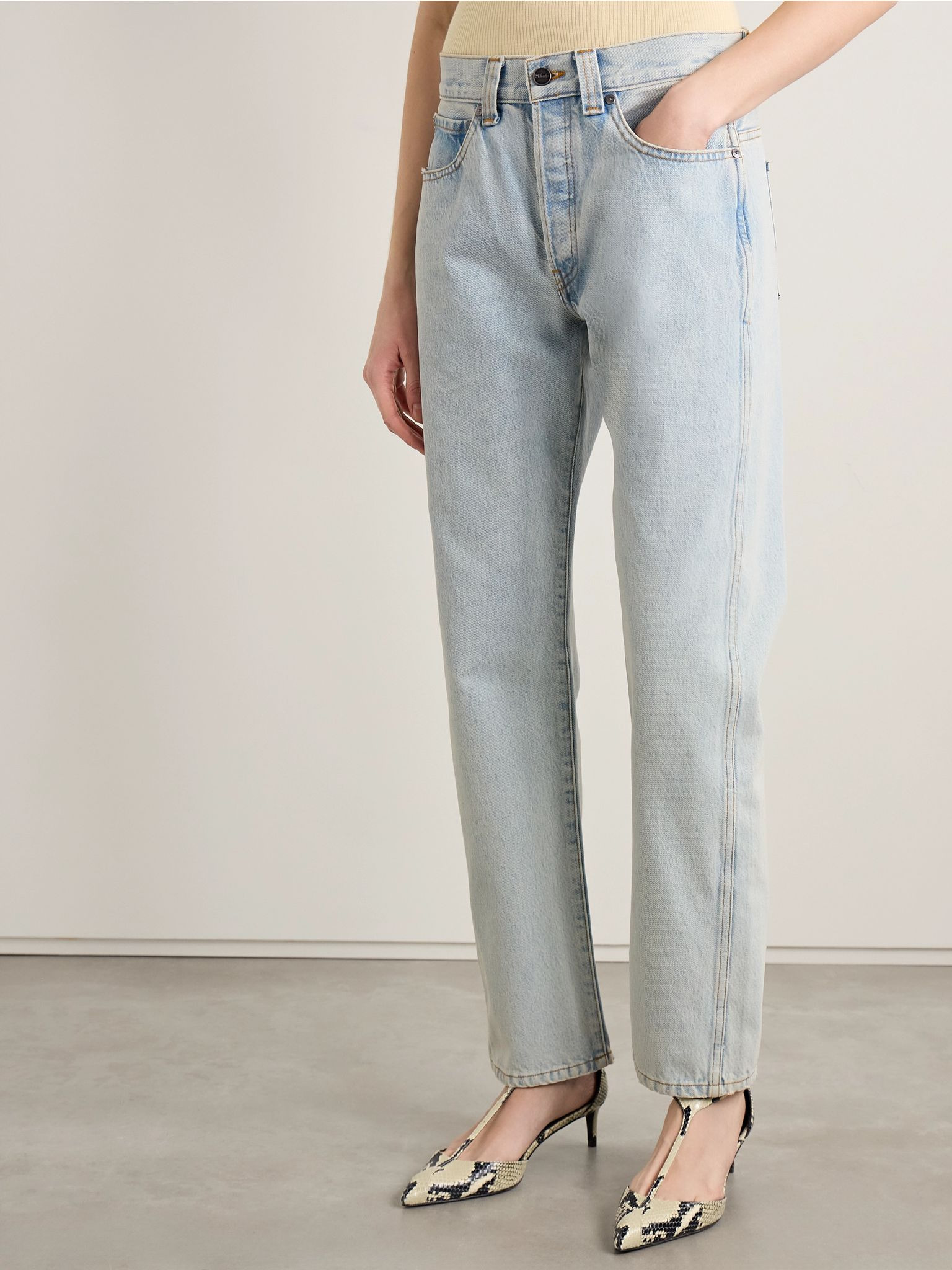 Callum mid-rise straight-leg jeans Light denim - 3
