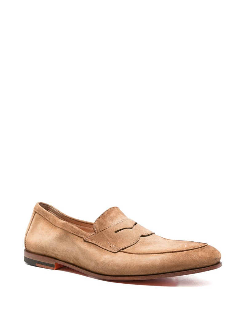Santoni suede loafers outlook