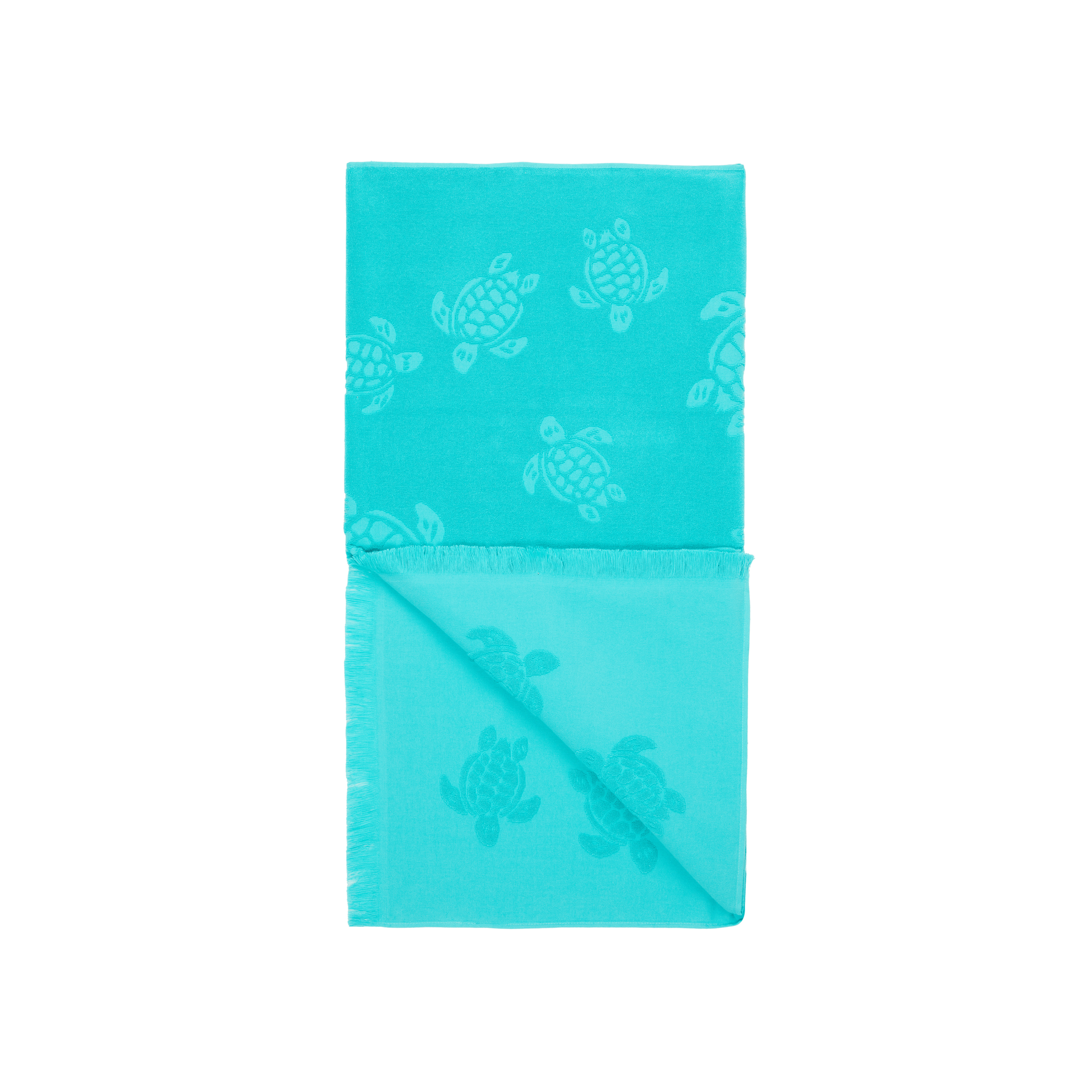 Beach Fouta in Organic Cotton Turtles Jacquard - 2