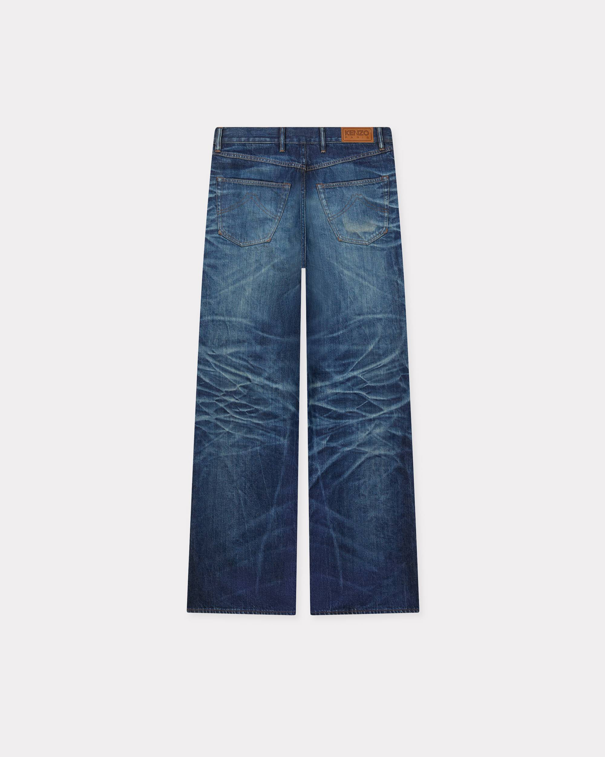 Turn up wide fit jeans in Japanese denim - 2
