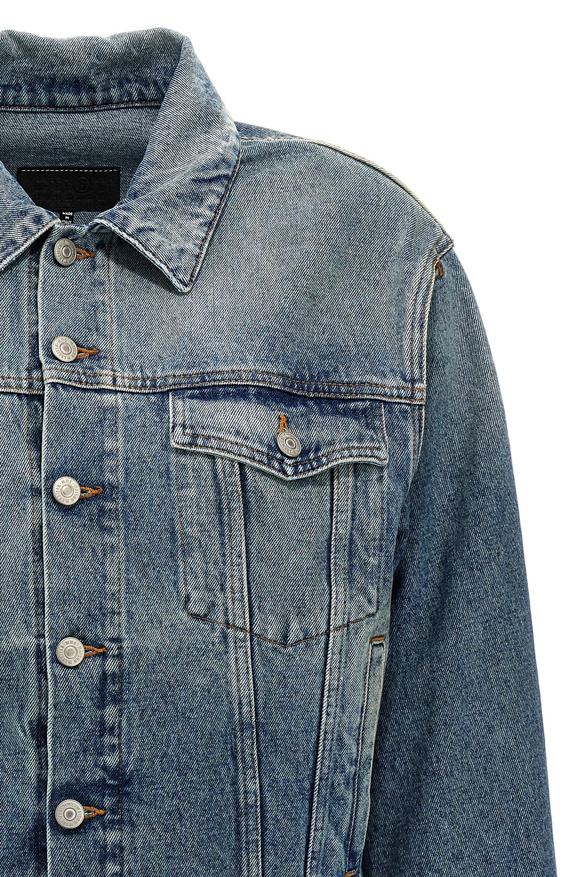 Cut-out denim jacket - 4