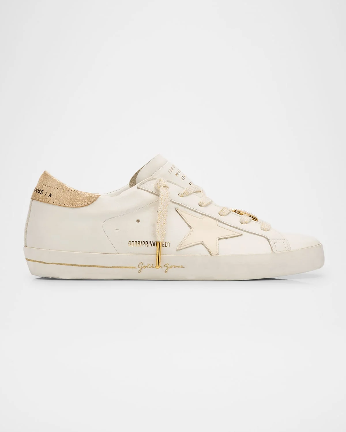 Super-Star Mixed Leather Charm Low-Top Sneakers - 1