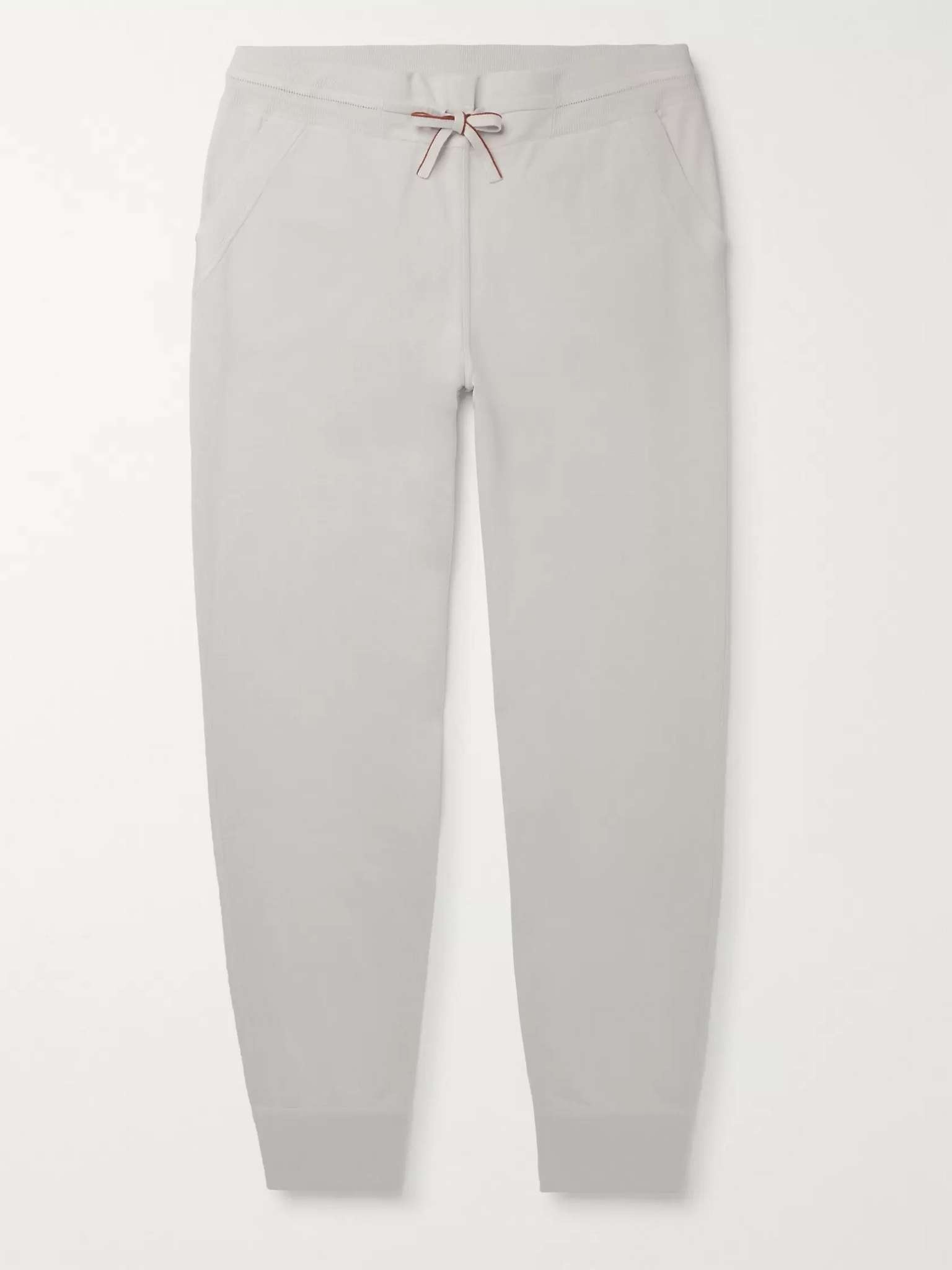 Portland Tapered Mélange Cashmere and Silk-Blend Sweatpants - 1