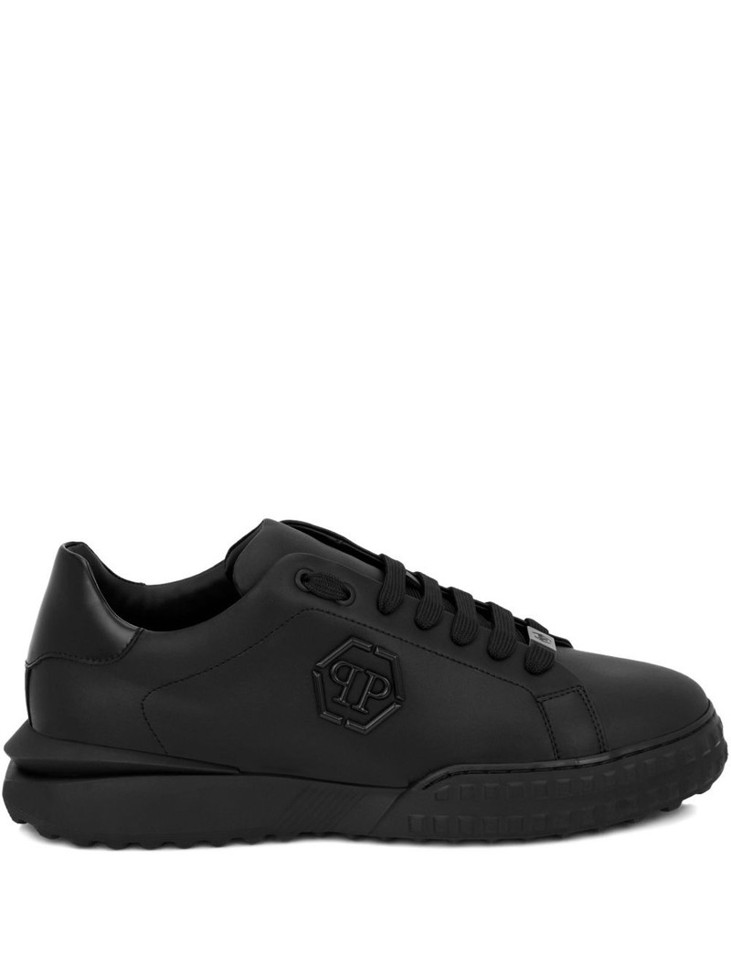 hexagon nappa leather low-top trainers 1