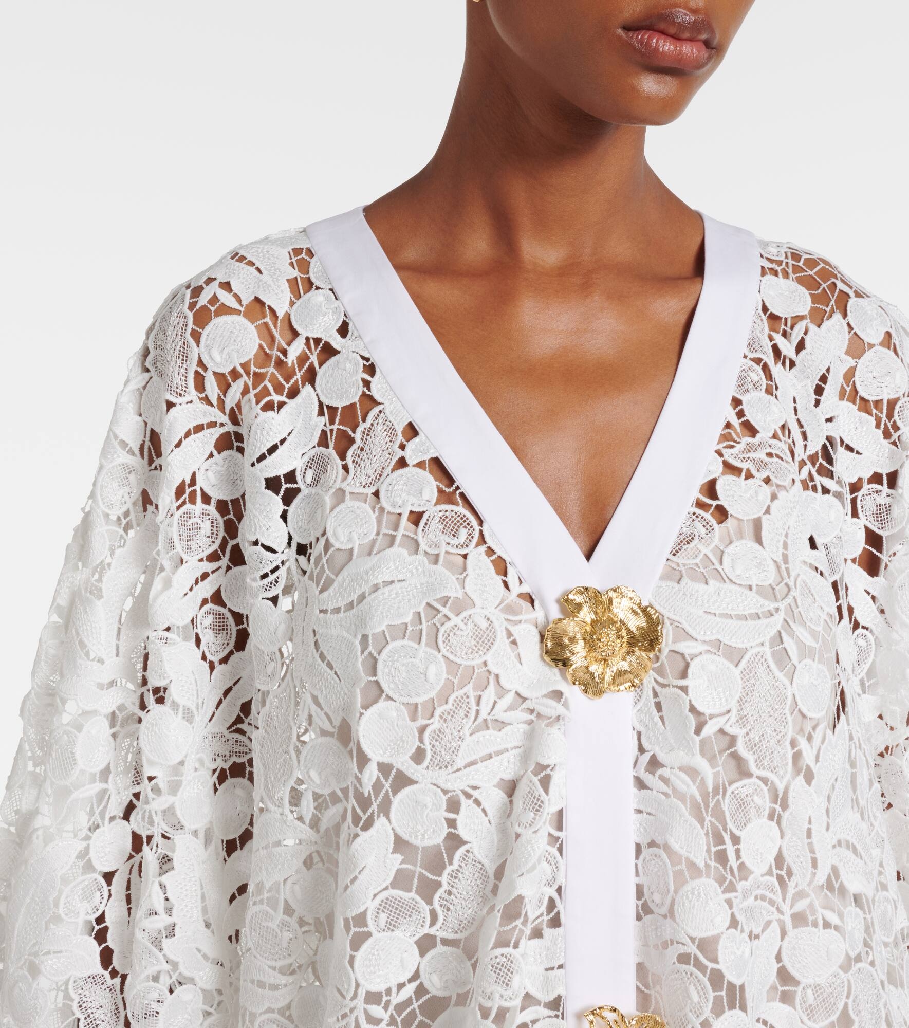 Lace guipure midi dress - 5
