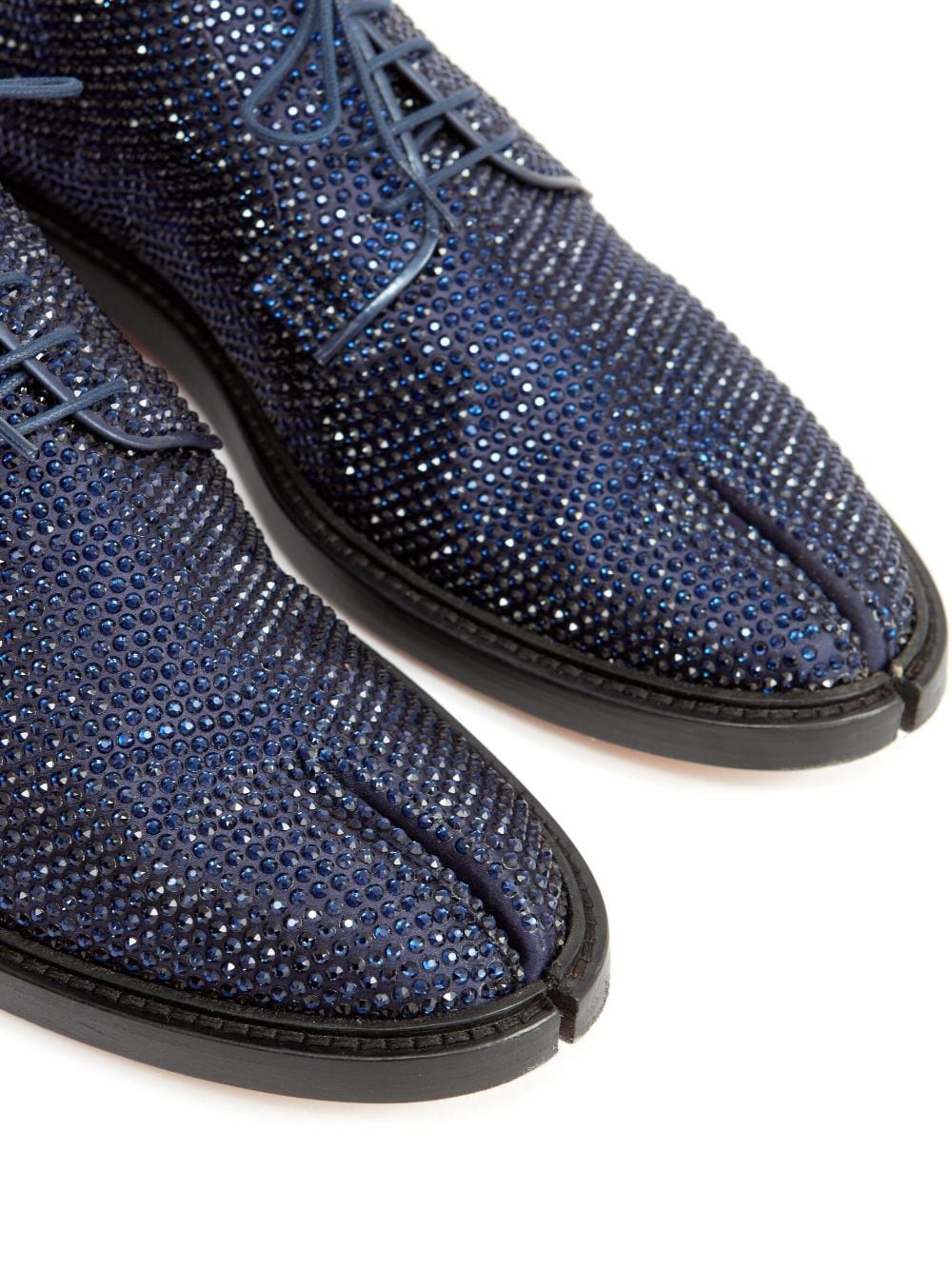 crystal-embellished lace-up shoes - 5