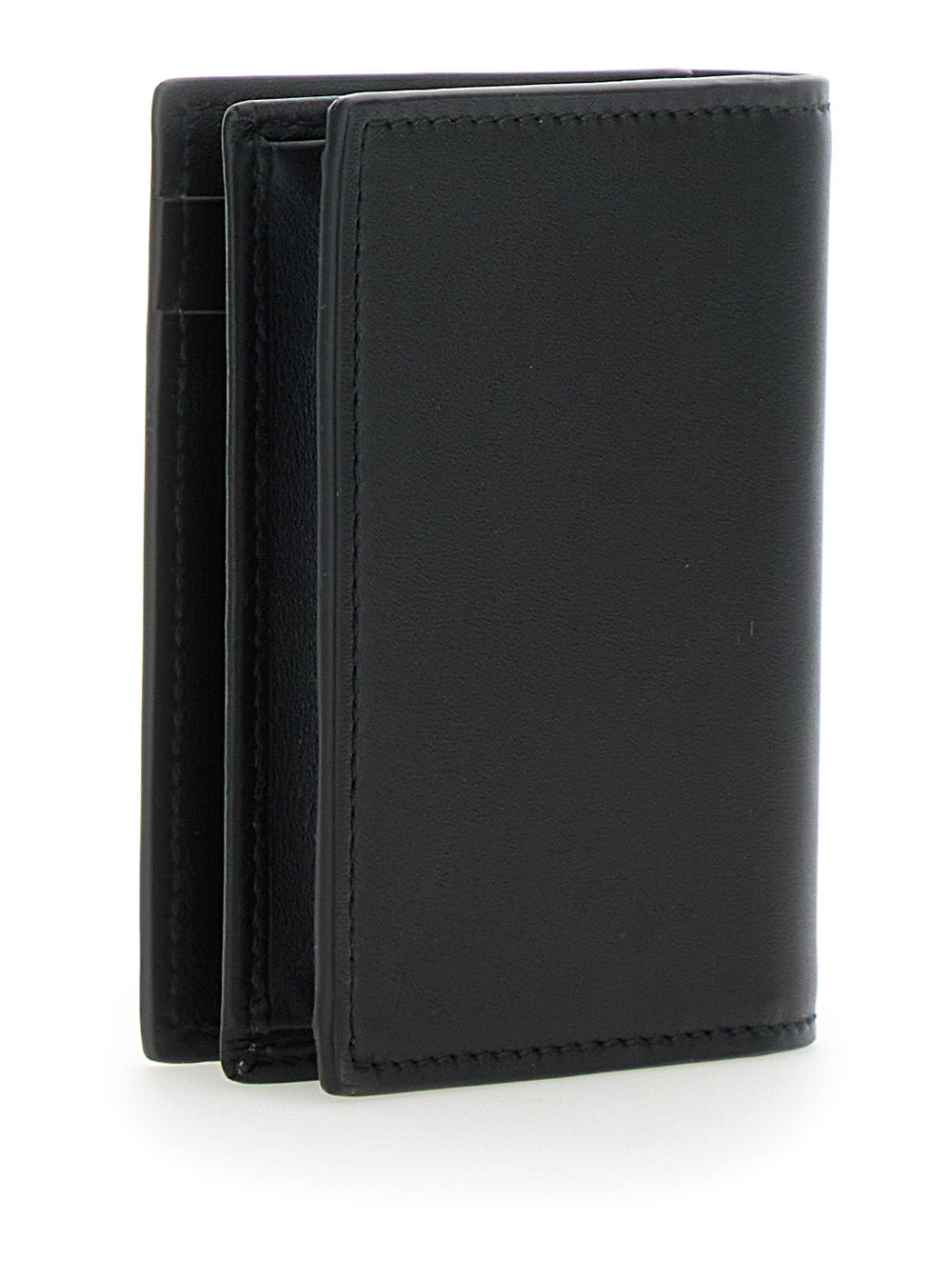 Gucci Men Black Card Holder With Double G Detail On The Front In Leather Man - 3