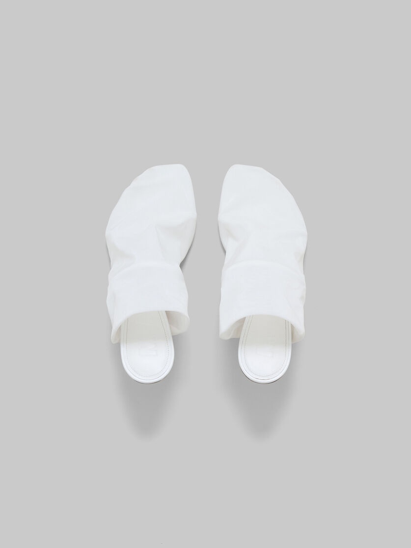 WHITE STRETCH-TULLE MOONLIGHT SANDAL - 4