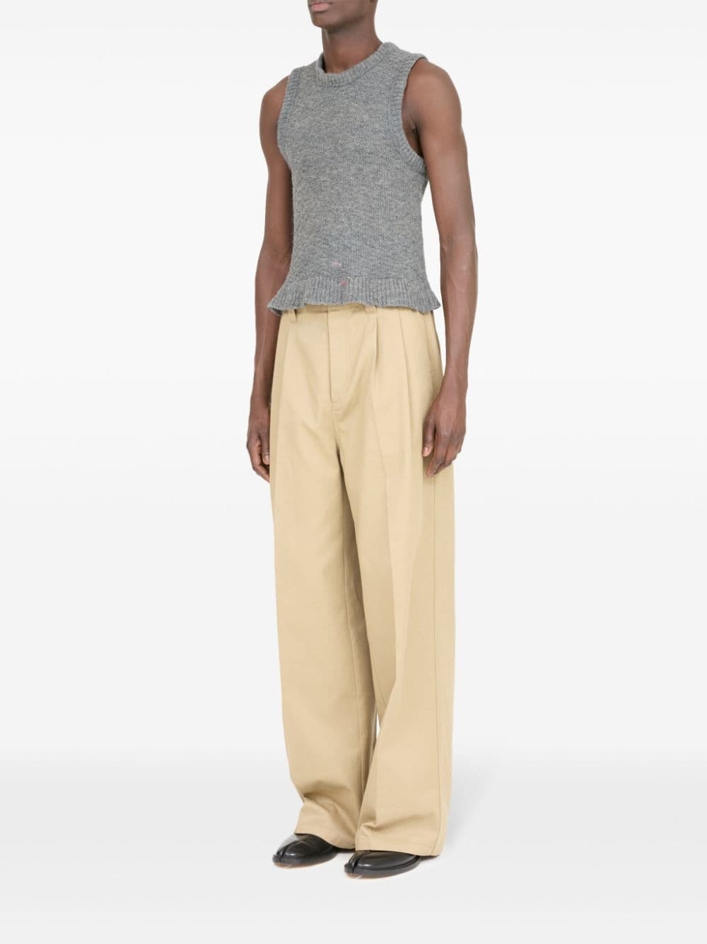 screw-neck knitted tank top - 6