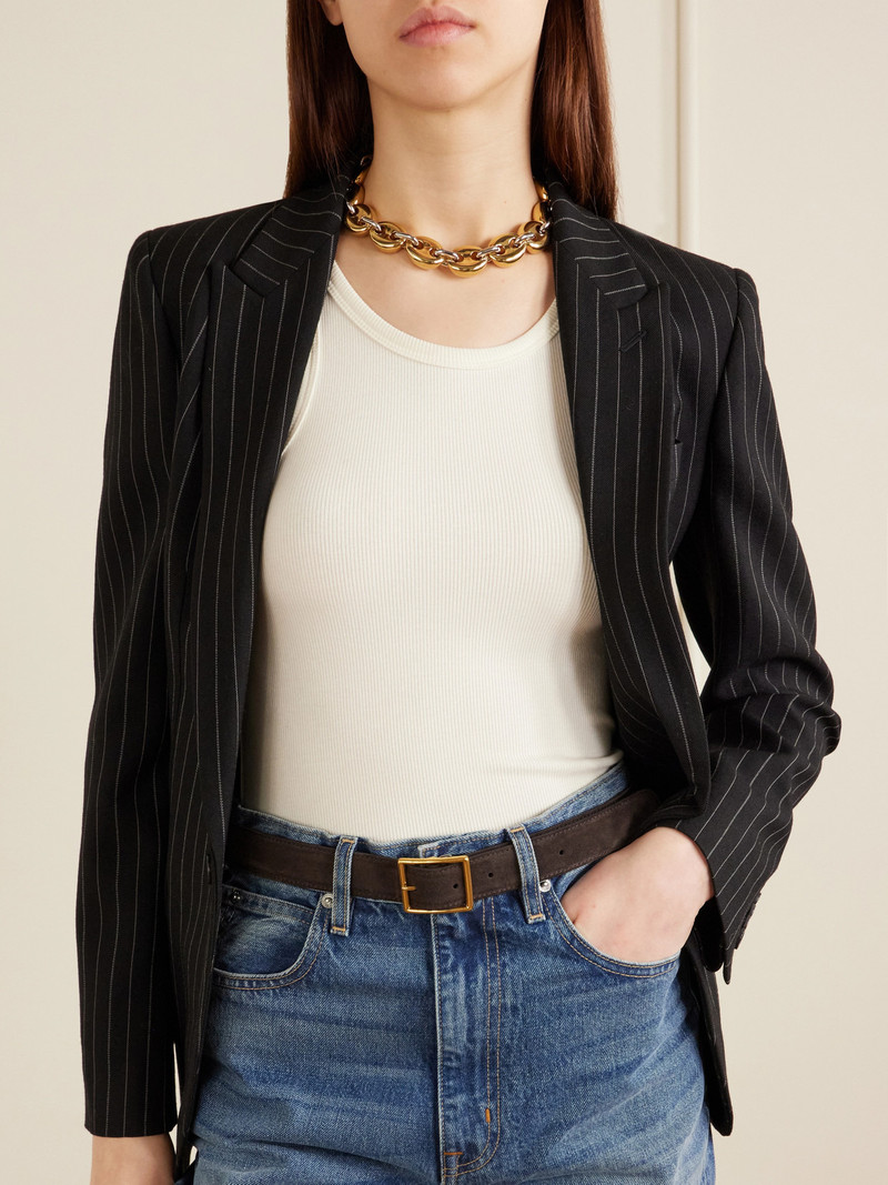 NILI LOTAN Gabriele Leather Belt outlook