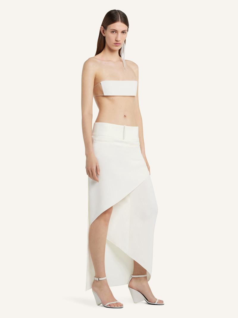 courrèges OBLIQUE LEATHER SANDALS outlook