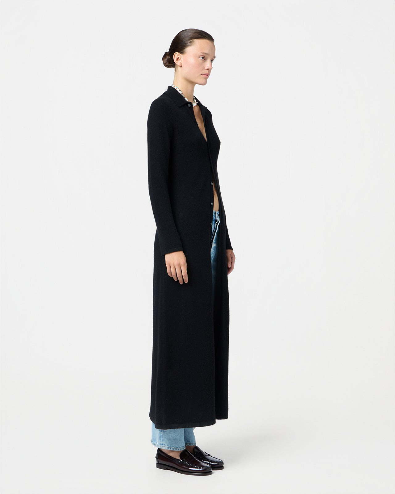 Showtime Shirt Dress In Cashmere - 5