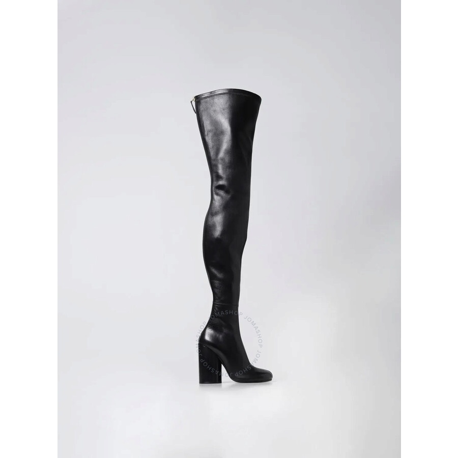 Burberry Black Leather Anita Over-The-Knee 110 mm Heel Boots - 1