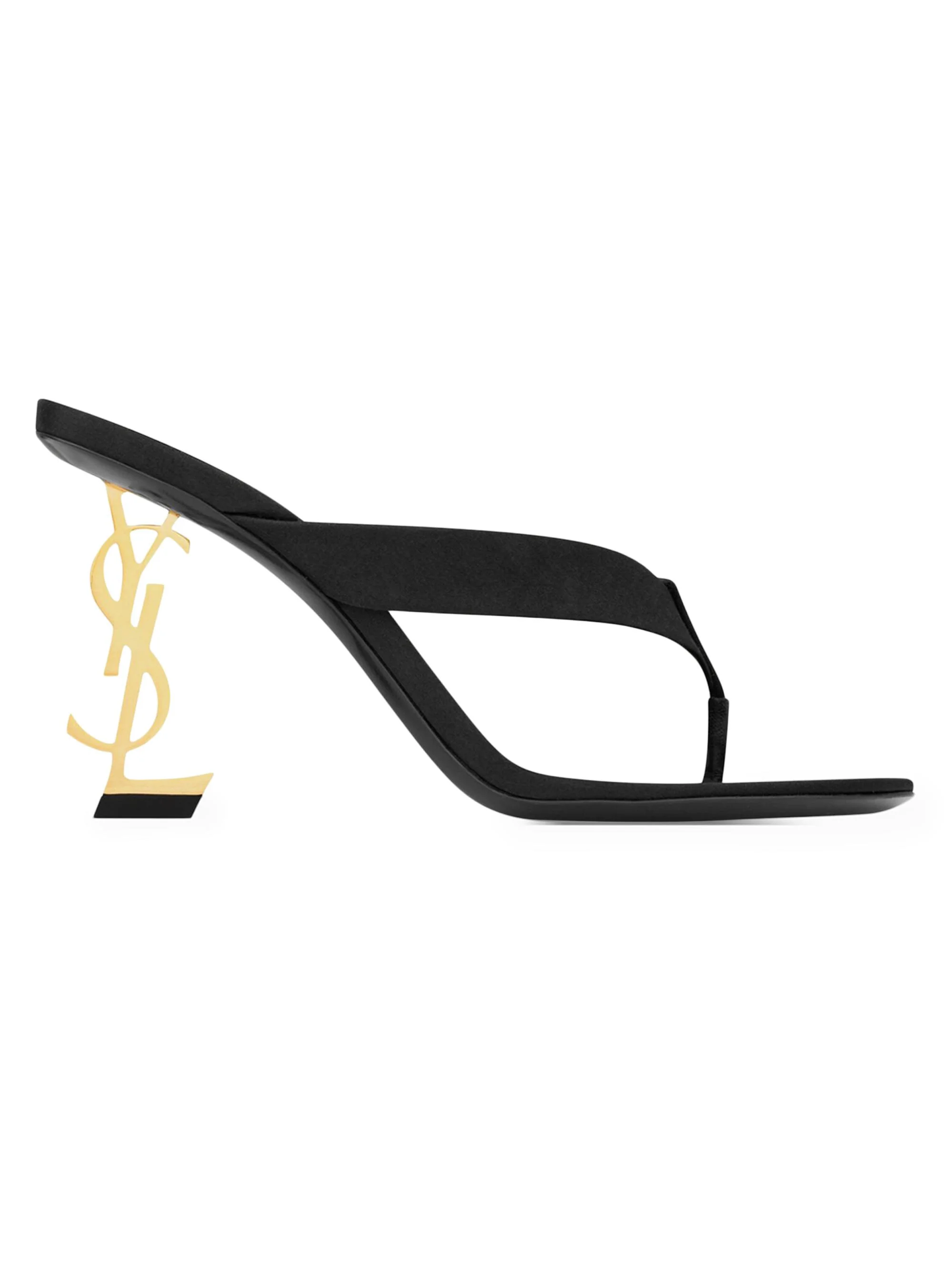 Women's Opyum Mules in Satin Crepe - Black - 1