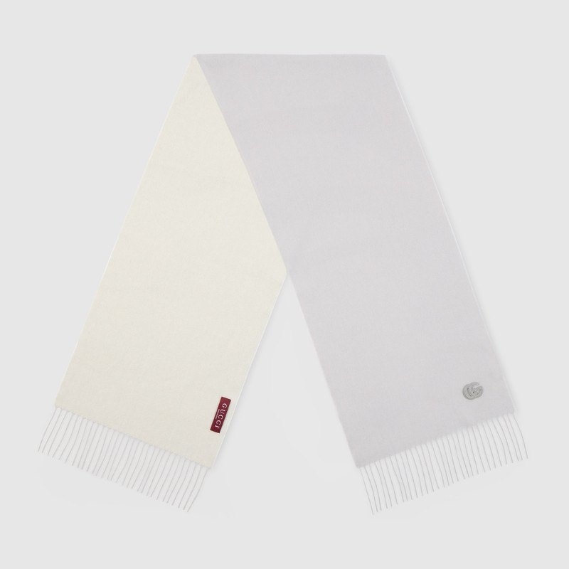 GUCCI Cashmere scarf with patch outlook