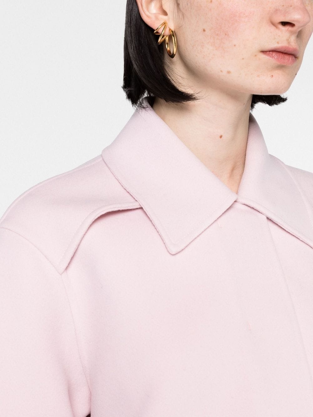 collared wool jacket - 3