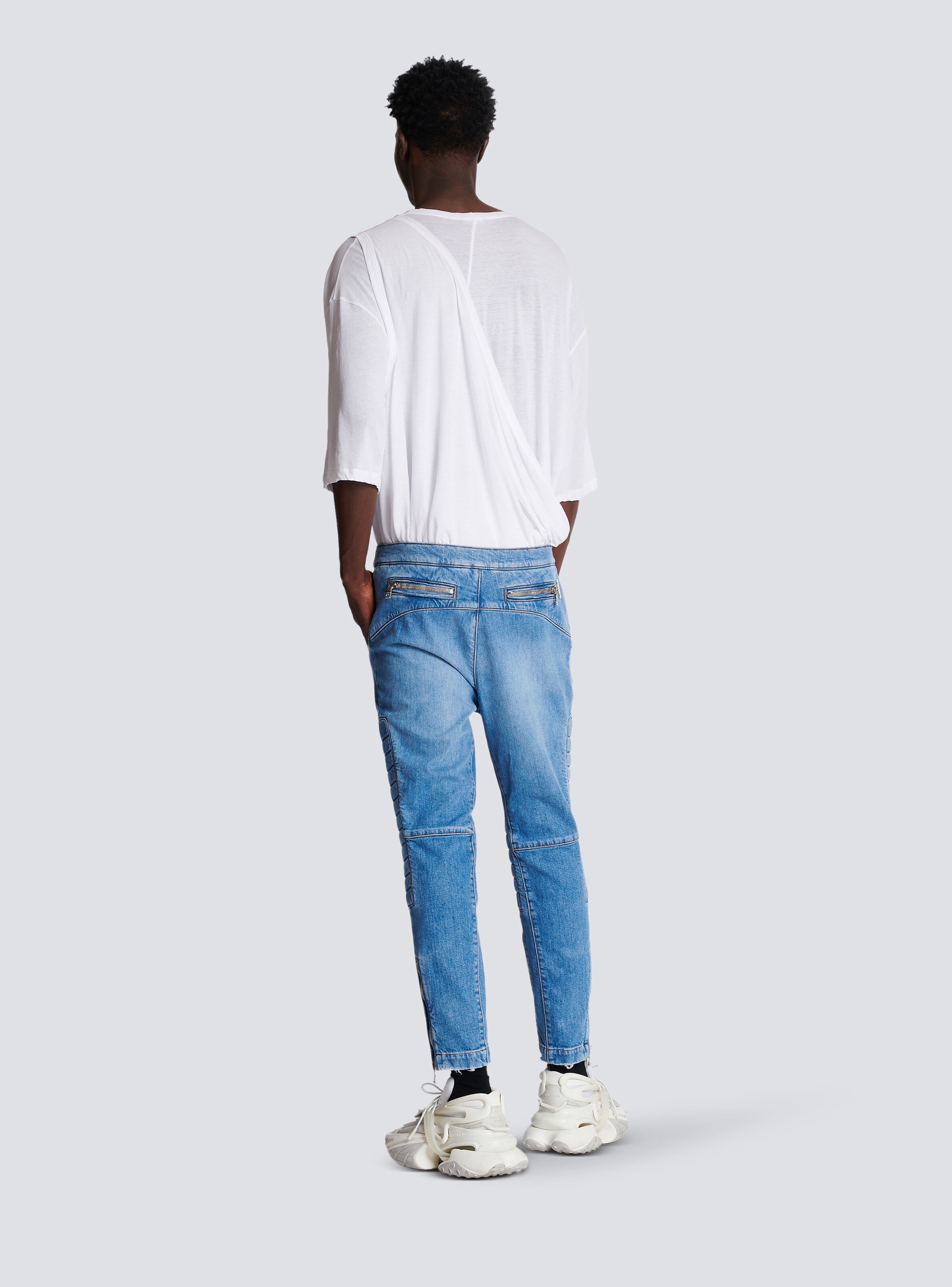 Ribbed cotton slim-fit jeans - 4