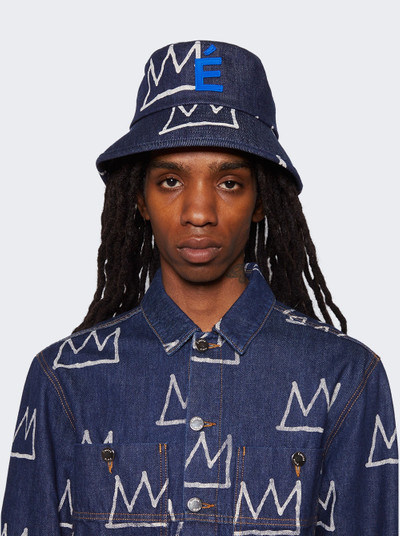 Étude x Jean-Michel Basquiat Training Bucket Hat Crown Denim Blue outlook