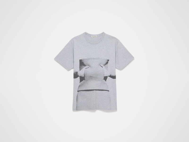 MENS GESTURE T-SHIRT IN MID GREY MELANGE 1