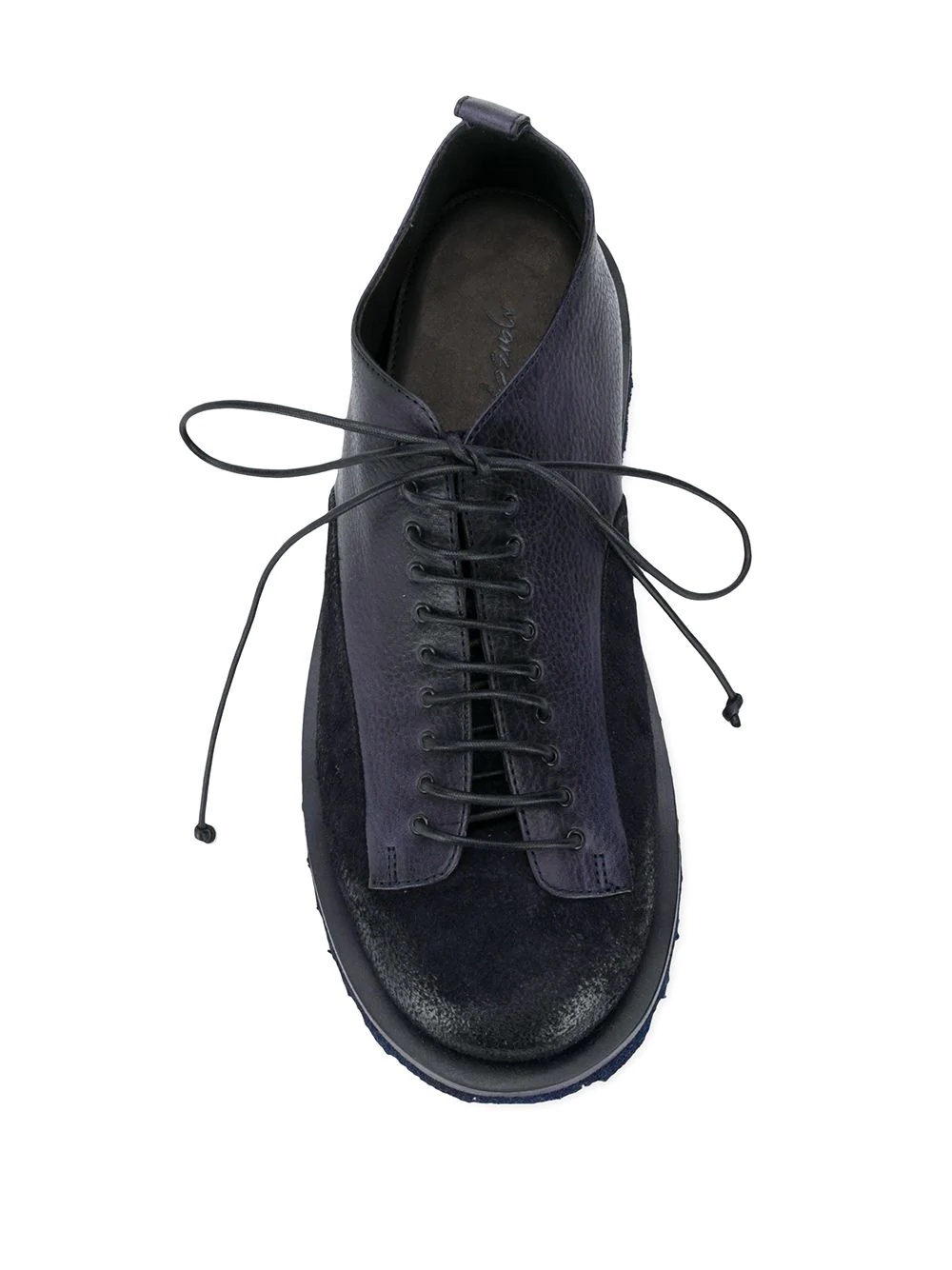 contrast panel derby shoes - 4