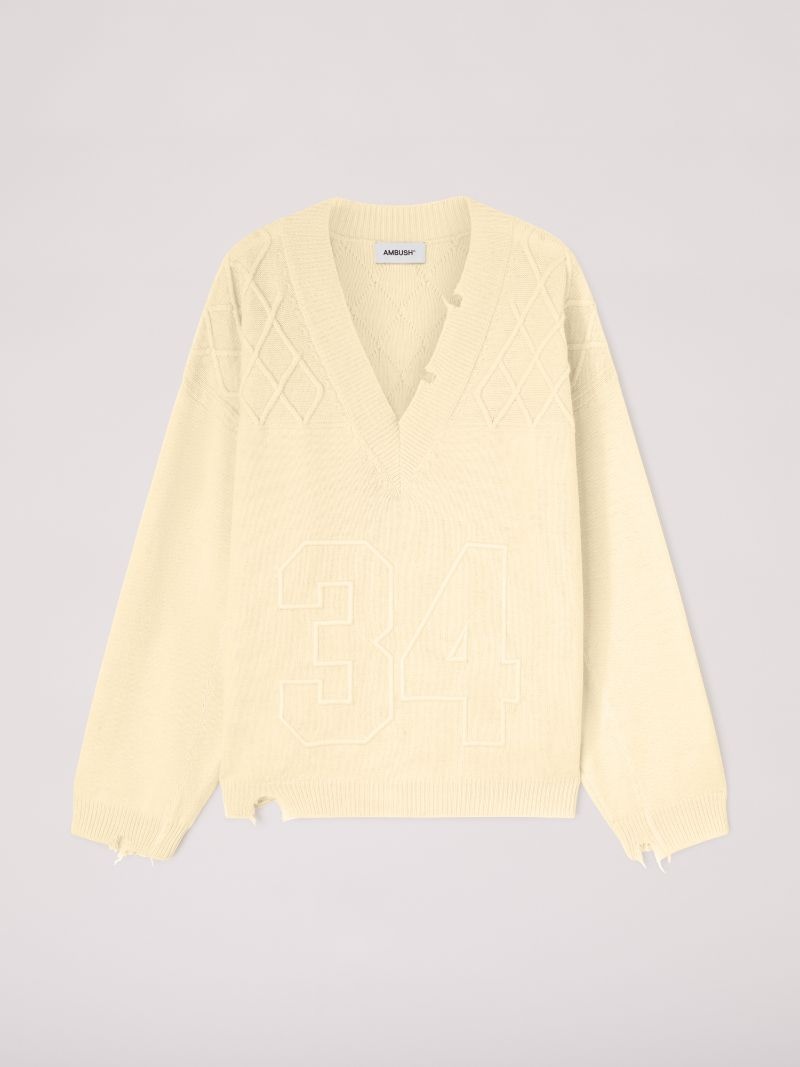 DESTROYED RIB KNIT SWEATER - 1