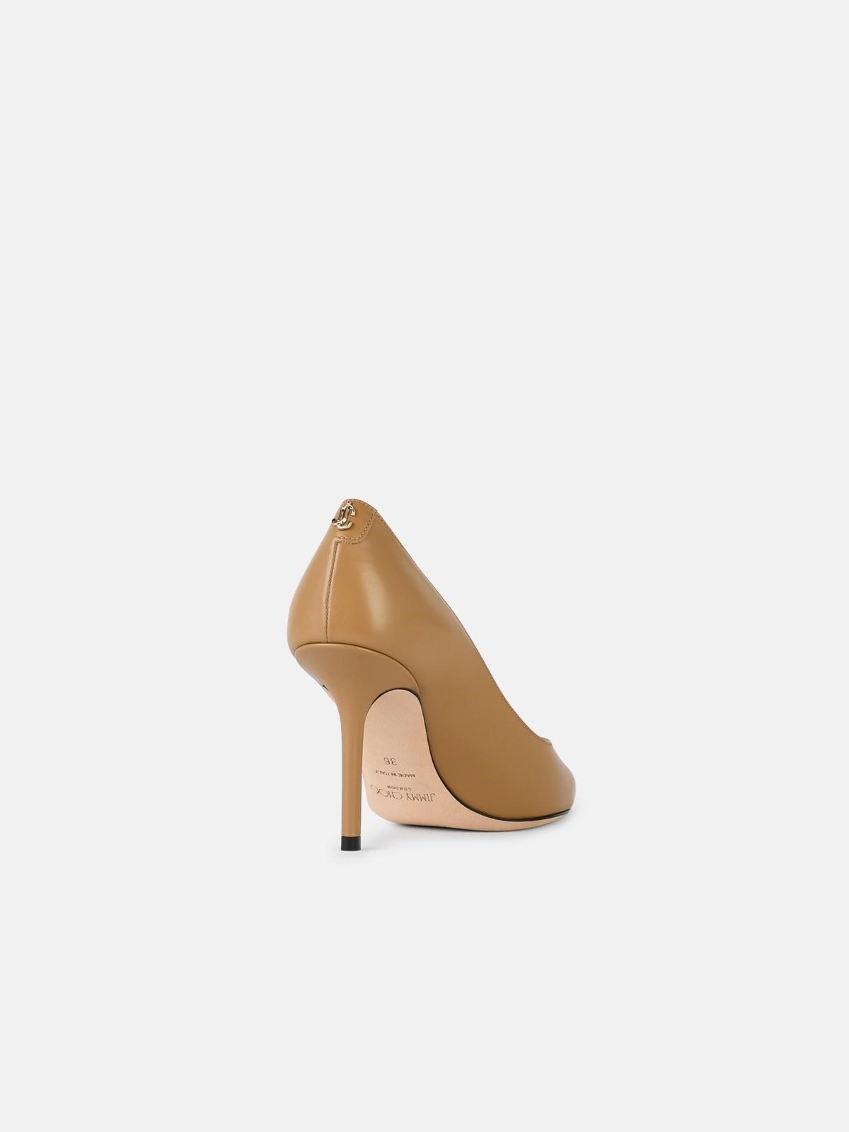 'LOVE 85' BEIGE LEATHER PUMPS - 2