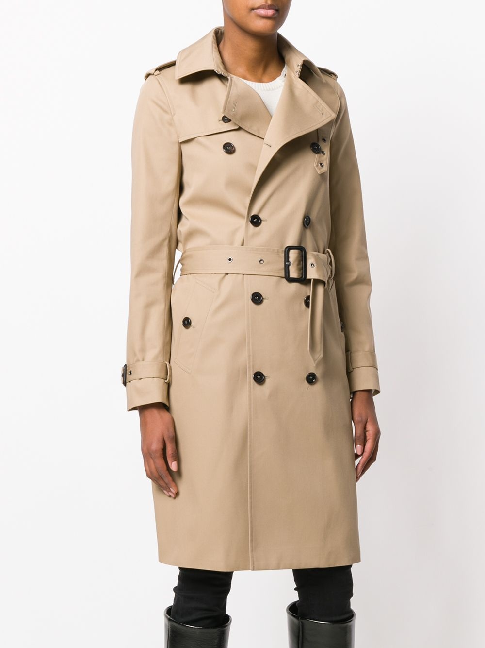 belted classic trench coat - 3
