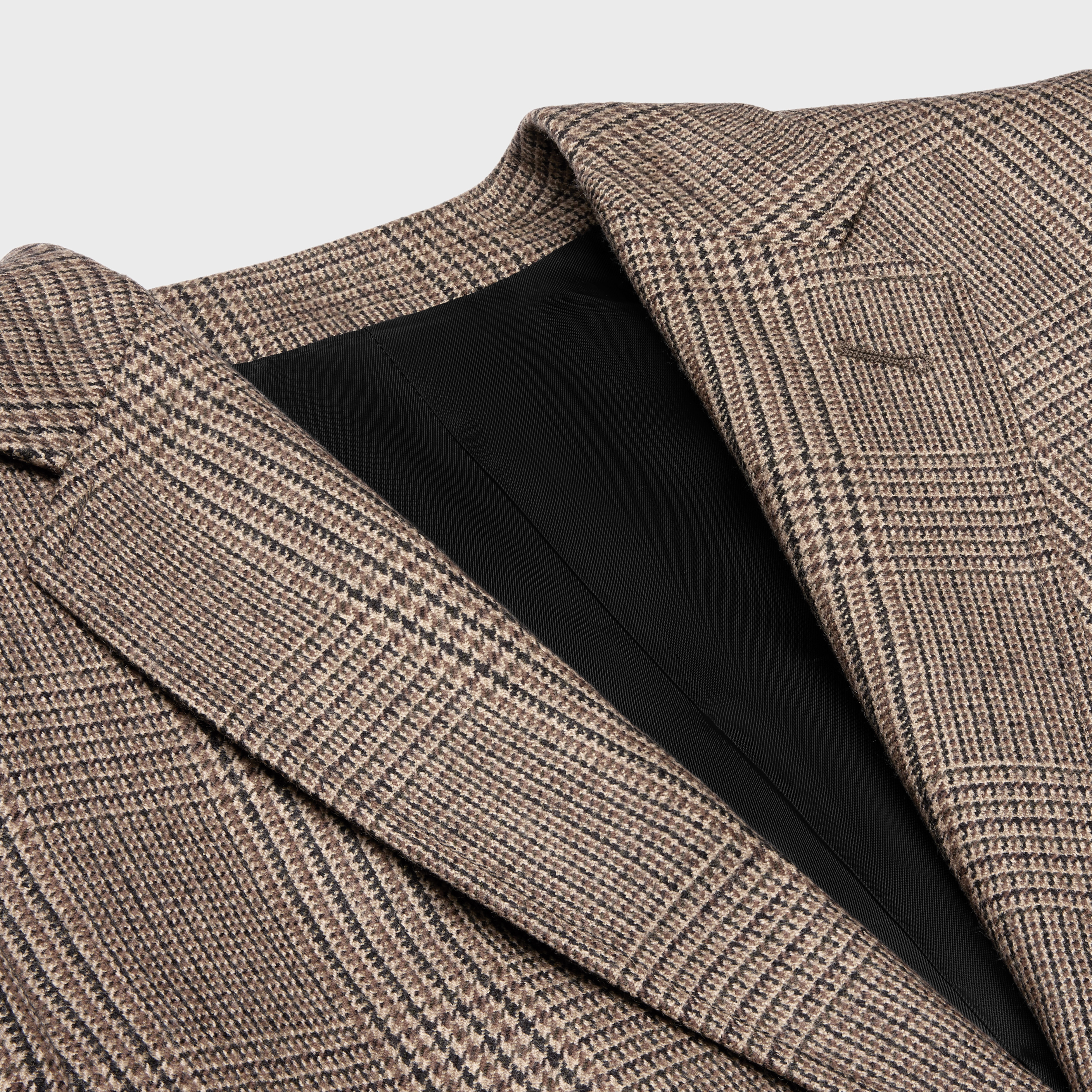 short jacket in prince of wales check wool - 3