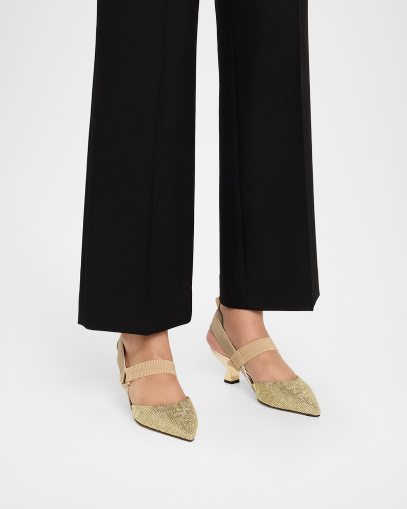 55mm Colibri FF Embellished Satin Slingback Pumps 3