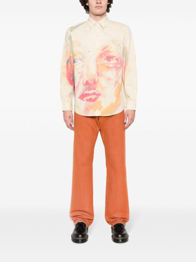 KidSuper watercolour-effect cotton shirt outlook