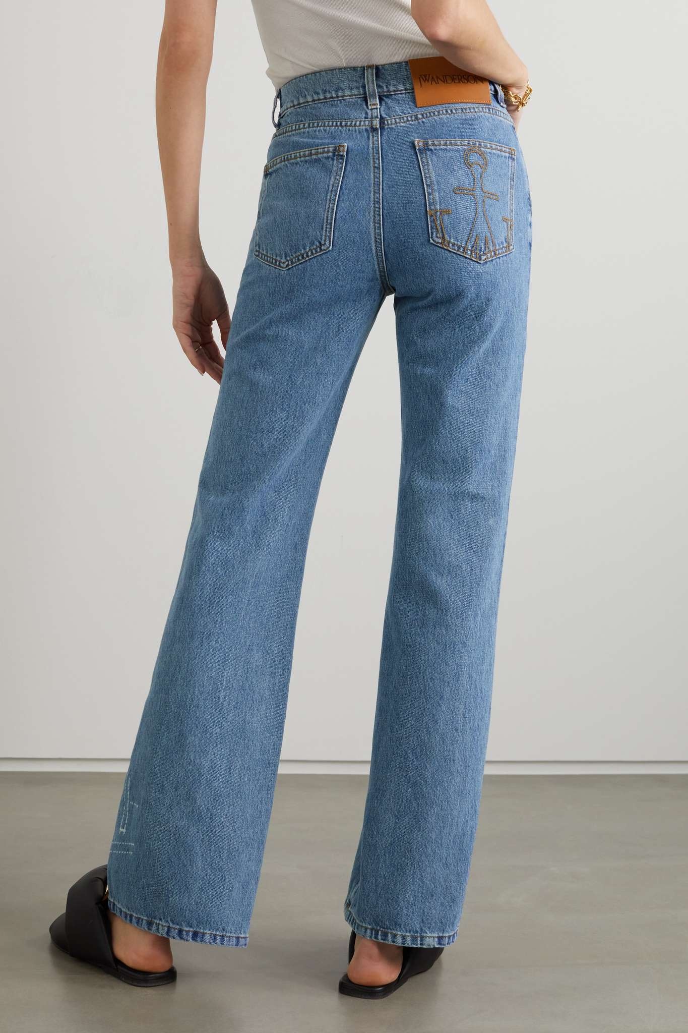 Printed high-rise bootcut jeans - 4