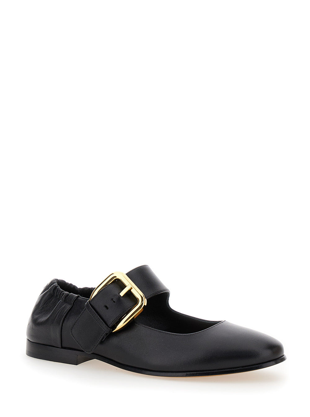 Bottega Veneta Women 'Astaiere' Black Slip-On Mary Janes With Maxi Buckle In Leather Woman - 2