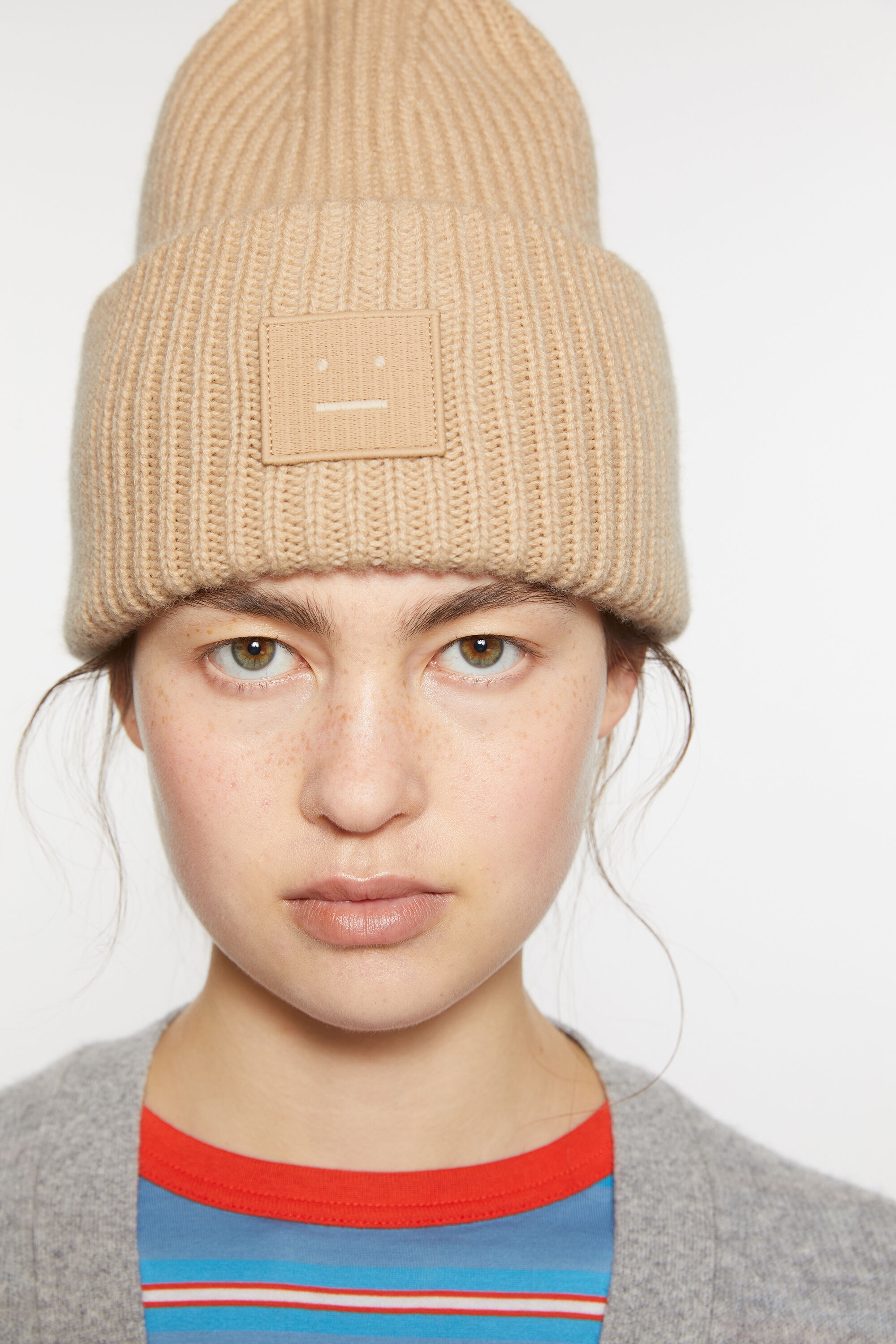 Large face logo beanie - Biscuit beige - 2