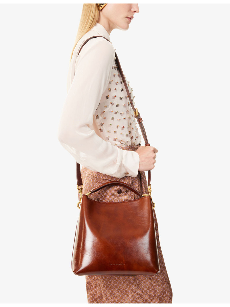 Dries Van Noten Structured Leather Tote Bag outlook