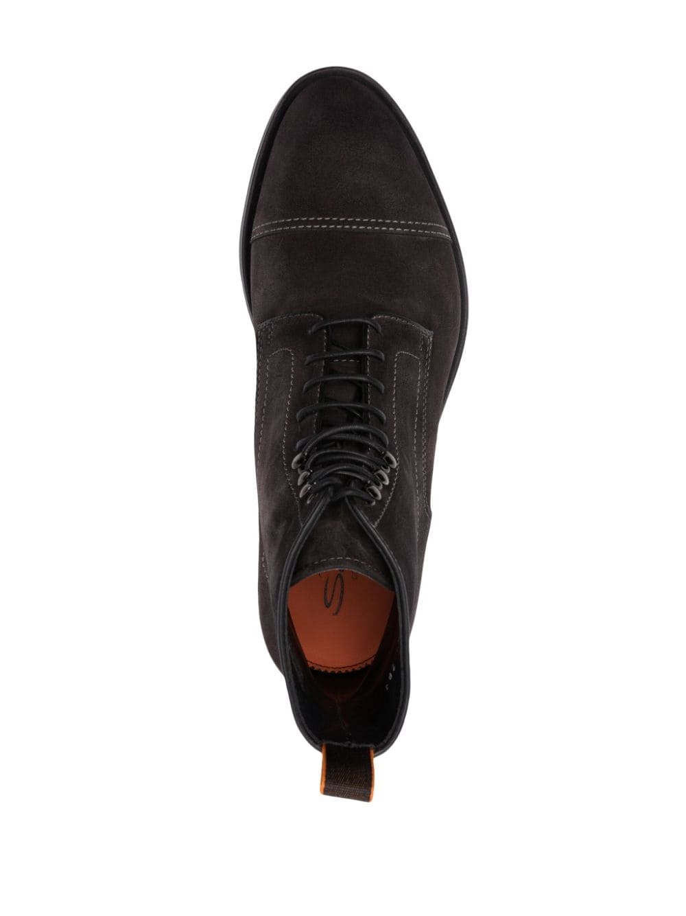 suede lace-up boots - 4
