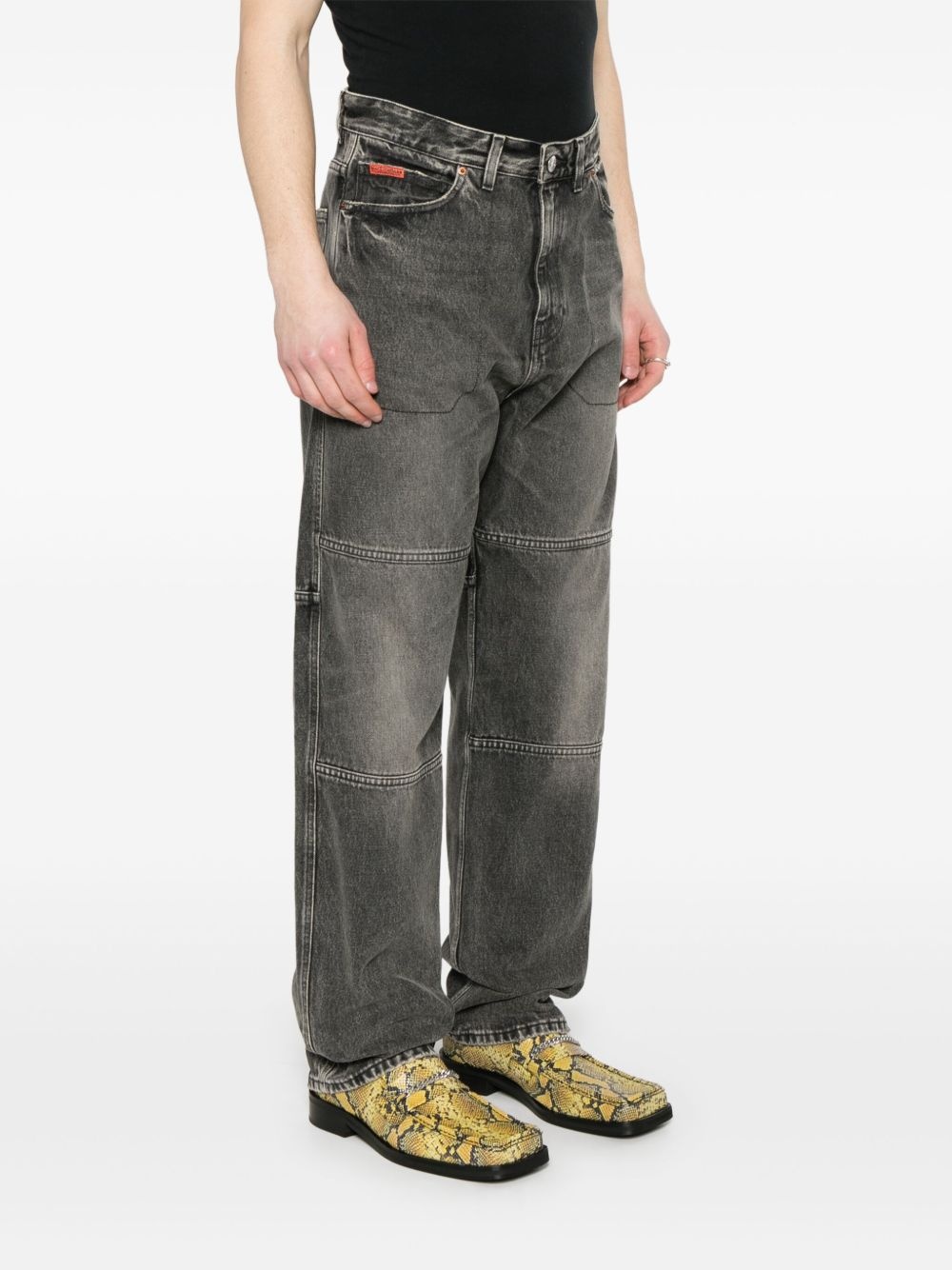 panelled jeans - 3