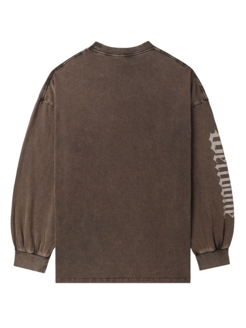 Gothic logo-print cotton sweatshirt 6