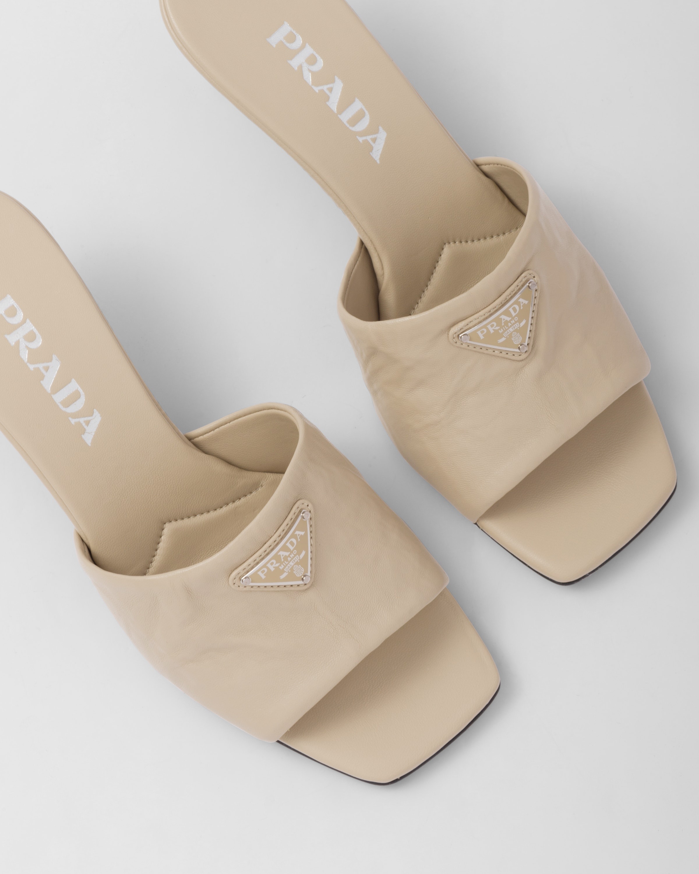 Antiqued nappa leather sandals - 6