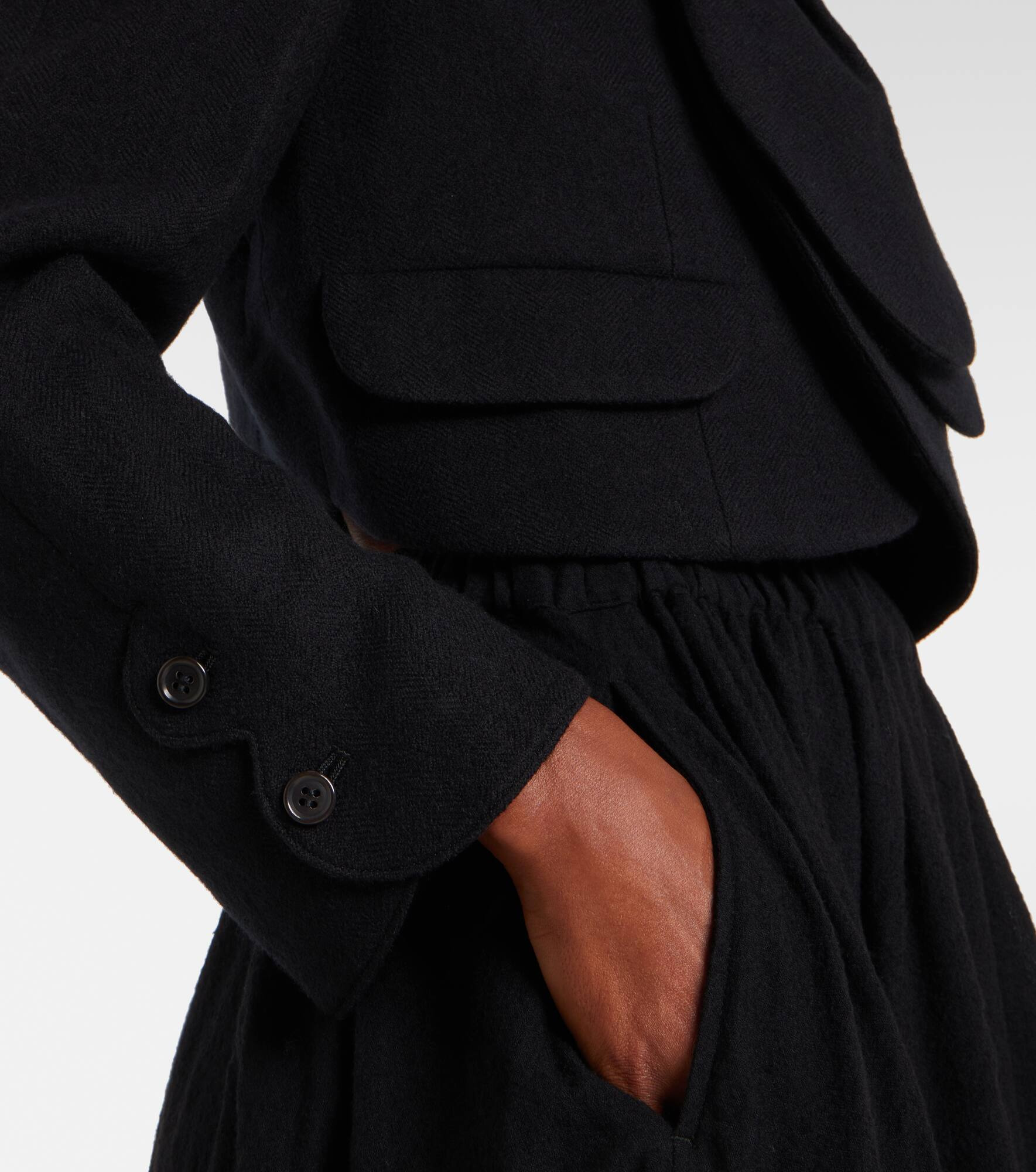 Cropped wool jacket - 5