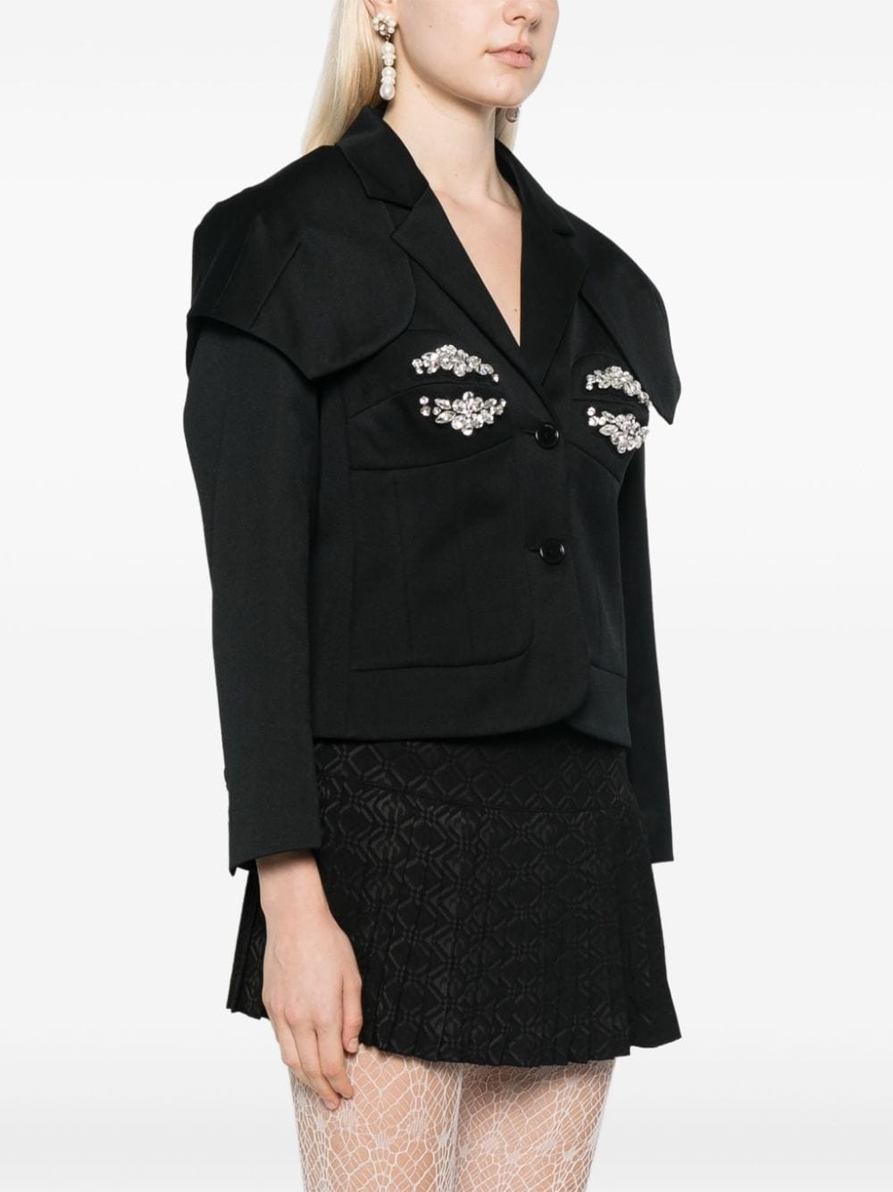 crystal-embellished jacket - 3