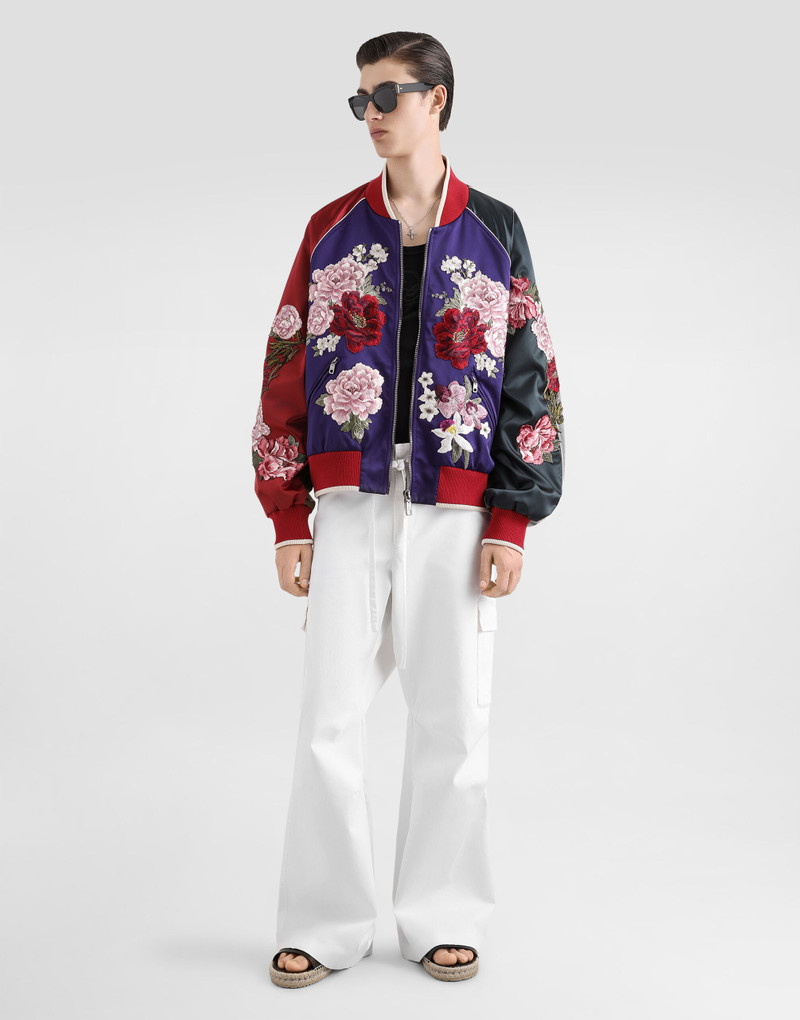 Dolce & Gabbana Satin jacket with patch outlook