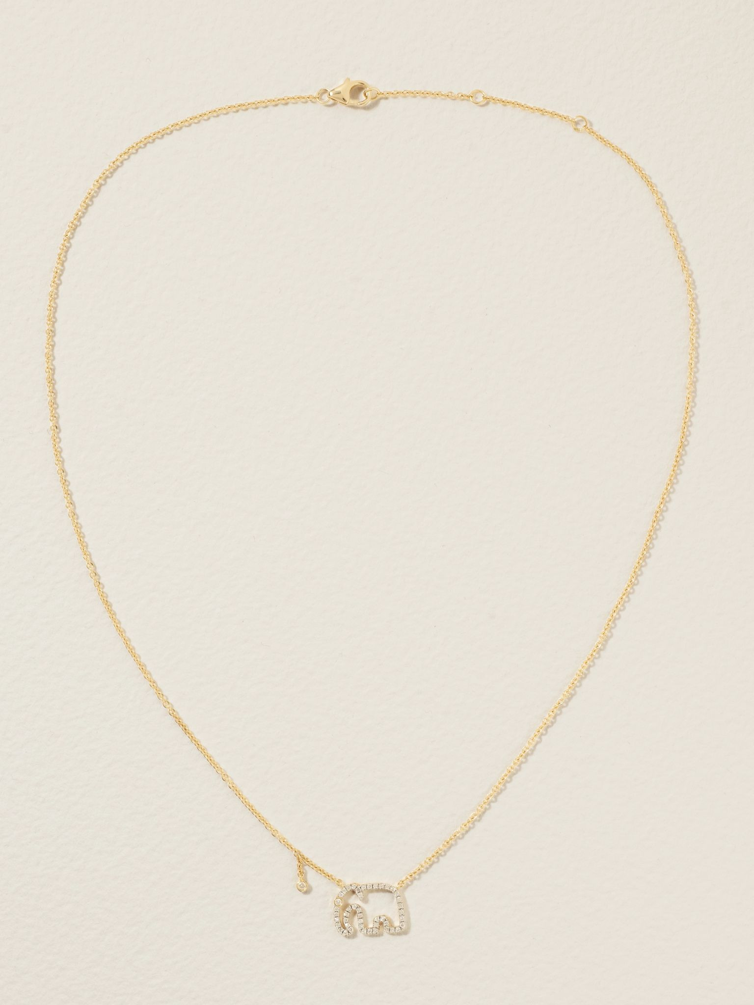 18-karat gold diamond necklace Gold - 4