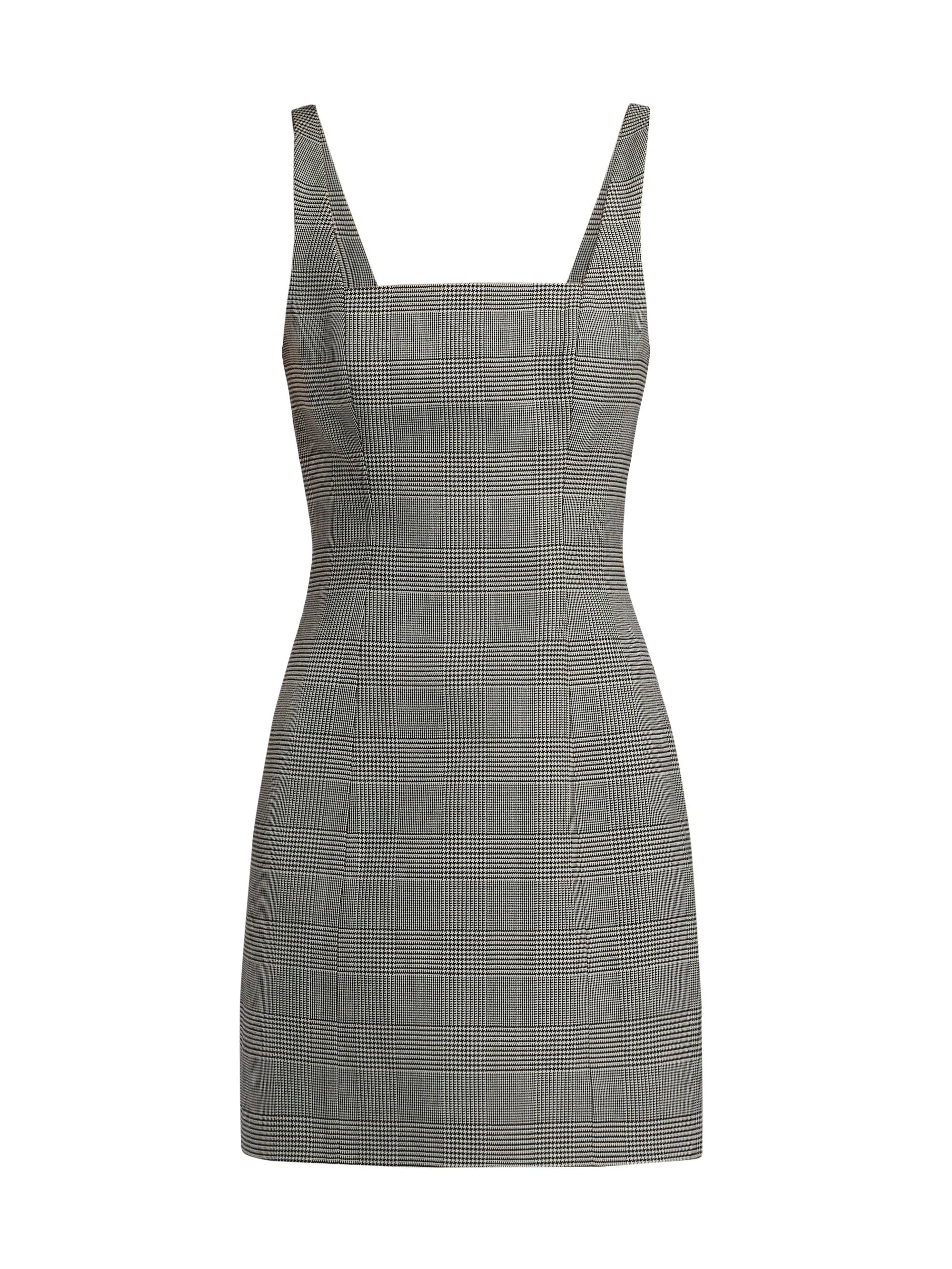 Women's Prince of Wales Jacquard Minidress - Noir Blanc - 1
