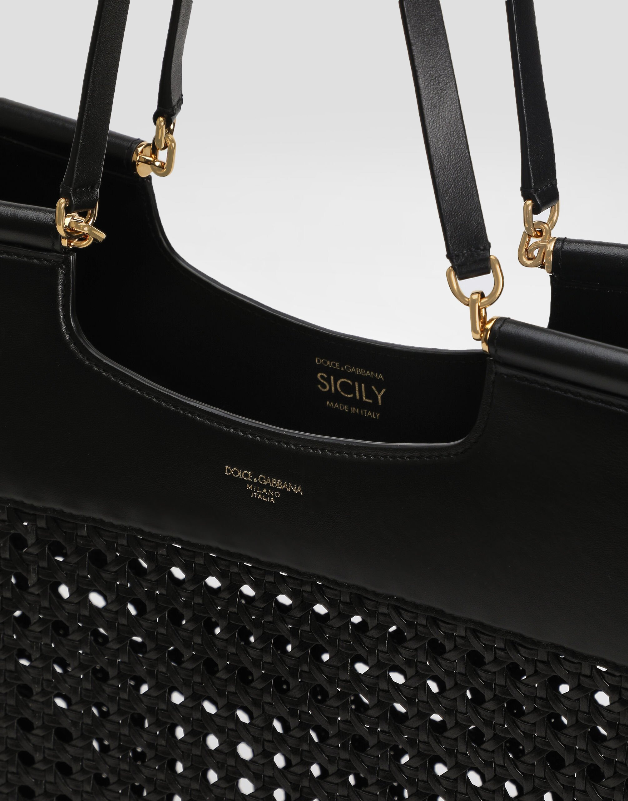 Shopping Sicily in straw and calfskin weave - 6