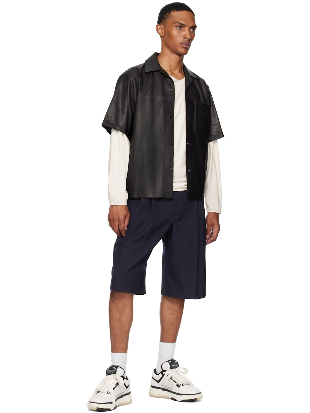 White & Black MA-1 Sneakers - 5