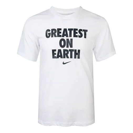 Nike Dri-FIT Greatest On Earth Basketball Sports Short Sleeve White CV1041-100 - 1